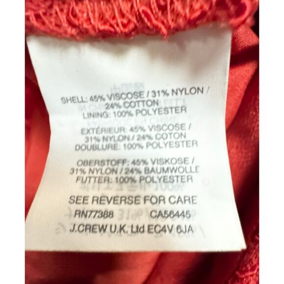 J.Crew Easy Pant in Lace Red Women’s Size 8 Cropped - Picture 6 of 6